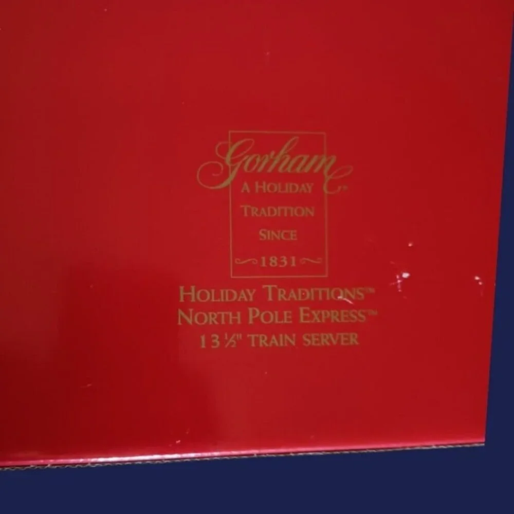 Gorham a holiday tradition north pole express  train platter server